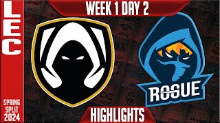 TH vs RGE Highlights  LEC Spring 2024 W1D2  Team Heretics vs Rogue [upl. by Draillih]