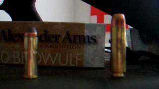 50 Beowulf vs 44 mag cartridge comparison [upl. by Pinchas350]