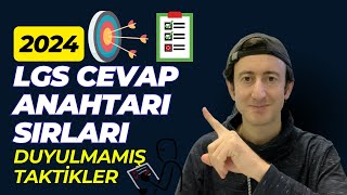 2024 LGS Cevap Anahtarı Taktikleri [upl. by Bigot]