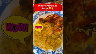 Weekend Special😱🔥Delicious Mandi Rice Recipe😋🔥shorts food youtubeshorts asmr [upl. by Mcwherter]