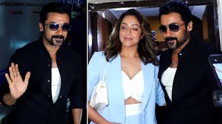 Actor Suriya and Jyothika  SARFIRA Movie Special Screening  Manastars [upl. by Yhtir]