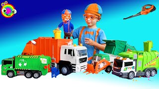 Garbage Truck Video for kids  BLiPPi Toy  min min playtime [upl. by Illib408]