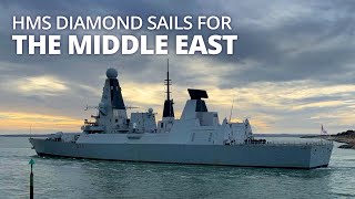 HMS Diamond deployed to Middle East to protect merchant shipping [upl. by Valentijn]