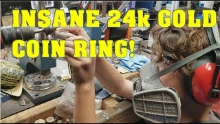 9 year old makes quotINSANEquot 24K Gold Coin Ring  Bloopers at the end are hilarious [upl. by Olmsted]