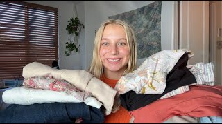 ASMR Huge Thrift Haul  Tingly Fabric Scratching 🛍️😛 [upl. by Adolphe]