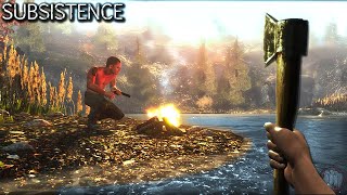 Surviving Day One In The Wilderness  Subsistence Gameplay  Part 1 [upl. by Garvey71]