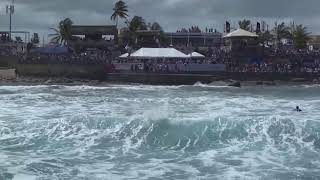 En vivo desde Arecibo hoy domingo en el último día de competencias Mundial de Surfing ISA 2024 [upl. by Anilorac]