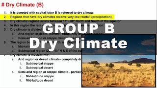 Koppen Scheme  Dry Climate B  UPSC IAS Geography [upl. by Idnak]