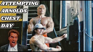 TRYING ARNOLDS CHEST DAY [upl. by Larrad]