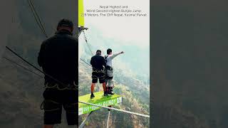 Nepal Highest and World Second Highest228 Meters Bungy Jump I THE CLIFF NEPAL KUSMA PARBAT [upl. by Nutsud]