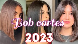 CORTES BOB MUJER 2023  CORTES ESTILOS BOB CORTO [upl. by Akcired]