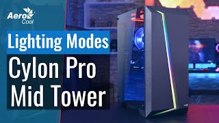 AeroCool Cylon Pro Mid Tower Case  13 Lighting Modes [upl. by Brannon]