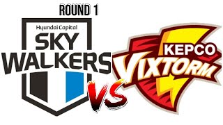 HYUNDAI SKYWALKERS vs KEPCO VIXTROM  KOVO V LEAGUE SEASON 20242025  ROUND 1  06112024 [upl. by Elwina]