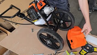 Parker Wheeled Strimmer PGWT5200 New Design Assembly Video [upl. by Spracklen]