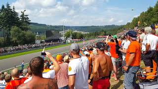 FANS VIEW  F1 Spa 2016  FIRST LAP  Start Crash Max Verstappen Vettel Raikkonen [upl. by Maryly]