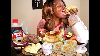 WAFFLE Mukbang ASMR Eating Sounds [upl. by Salisbarry]