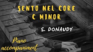 Sento nel core KARAOKE Piano accompaniment Donaudy High voices [upl. by Ib]