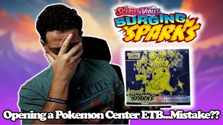 OPENING A POKEMON CENTER SURGING SPARKS ETB Are the pull rates THAT bad [upl. by Asa516]