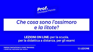 Lezione 12 Che cosa sono lossimoro e la litote [upl. by Flynn]