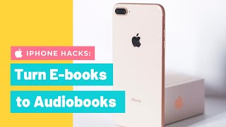 Turn Ebooks to quotAudiobooksquot on your iPhone  TexttoSpeech on iOS [upl. by Krystalle389]