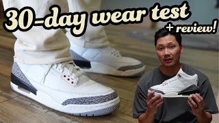 JORDAN 3 quotWHITE CEMENT REIMAGINEDquot 30DAY WEAR TEST amp REVIEW [upl. by Raul]