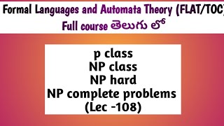 p class NP class NP hard and NP complete problems in toc [upl. by Yesima]