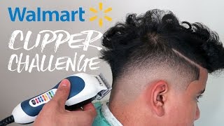 💈 WALMART CLIPPER CHALLENGE  MIDDROP FADE TUTORIAL [upl. by Leuas]