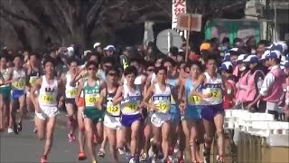 日本学生ハーフマラソン2017 第1関門55km [upl. by Gasser]