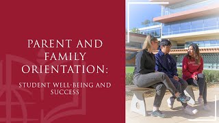 Parent and Family Orientation Student wellbeing and success [upl. by Ciaphus]