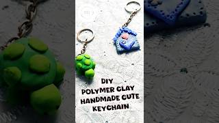 DIY How to make keychain with clay at home 🏠🐢 2024 diy clayart [upl. by Ayote]