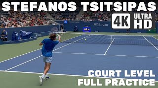 Stefanos Tsitsipas  Court Level Practice 2023 US Open [upl. by Orms737]