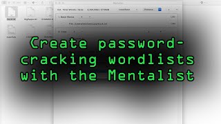 Create Custom Wordlists with the Mentalist for BruteForcing Tutorial [upl. by Pierro107]