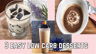 3 Easy Low carb Desserts  Low carb Snacks [upl. by Ruphina868]