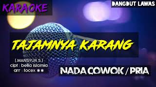 TAJAMNYA KARANG  KARAOKE DANGDUT NADA COWOK  LIRIK  ORG 2024 [upl. by Eerehs184]