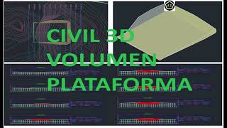 Calculando volumen de corte y relleno de una explanación plataforma en civil 3D [upl. by Arahc]