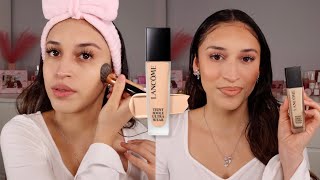 LANCOME TEINT IDOLE ULTRA 24HR LONG WEAR MATTE FOUNDATION REVIEW amp WEAR TEST [upl. by Dreeda70]