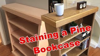 Staining a Pine Bookshelf [upl. by Atoiyanap]