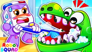 Brush Your Teeth Song 👨‍⚕️🦷 Doctor Checkup Song  Nursery Rhymes  RoboSquad Kids Songs [upl. by Immac418]