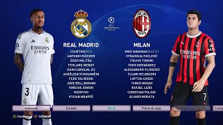 Real Madrid x Milan  UCL 20242025  1°Fase  4°Rodada SIMULAÇÃO [upl. by Rehpotsrhc897]