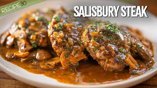 DELICIOUS Salisbury steak with a rich tasty onion and mushroom sauce [upl. by Iredale]