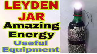 how to make quotLEYDEN JARquot A First Capacitor Amazing Energy Equipment हिंदी में C S W [upl. by Eidoow244]