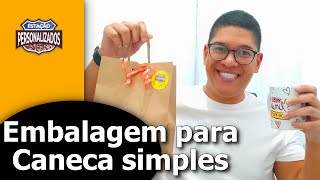 Como fazer uma embalagem para caneca bonita simples e barata [upl. by Tur]