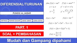 Turunan fungsi aljabar  Turunan part 1 [upl. by Eldon945]