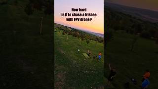 Chasing discgolffrisbee discs with my FPV drone 🚀🥏😅 shorts fpv discgolf fun gopro sunset [upl. by Roselane]