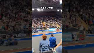 Duplantis 622M Pole Vault World record jump 🤯 [upl. by Rothberg]