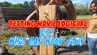 TESTING MOVIE LOGIC IRL WHAT CAN A WOODEN TABLE STOP [upl. by Ameh]