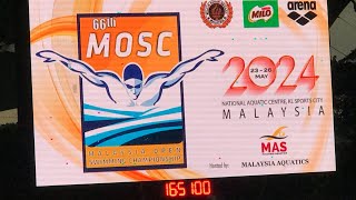 Event 101 Women 100 Freestyle Malaysia Open Swimming Championship 2024 [upl. by Kerrison]