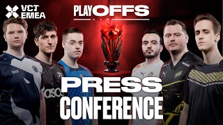 PLAYOFFS PRESS CONFERENCE  VCT EMEA 2023 [upl. by Atekal317]