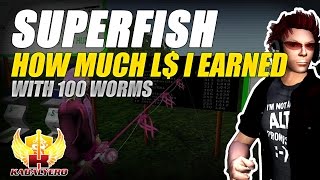 SuperFish Fishing ★ How Much L I Earned Fishing With 100 Worms [upl. by Hachmann]