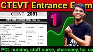 Ctevt entrance exam model questions 20812080 staff nurse PCL nursing entrance exam model questions [upl. by Sylram]